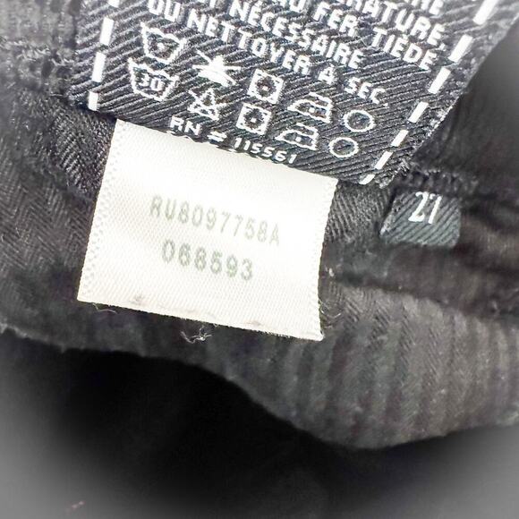 7 For All Mankind Corduroy Textured Black Denim Skinny Jeans Size 27 - Picture 8 of 9